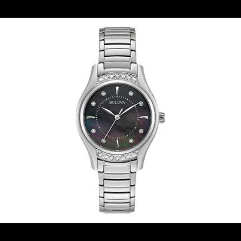 Bulova Black Mother-of-Pearl Dial Ladies watch